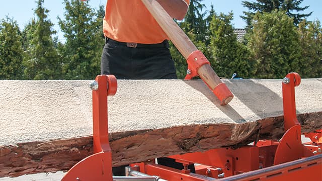 Low profile, modular log bed