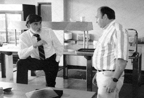 Wood-Mizer founders Don Laskowski (left) and Dan Tekulve